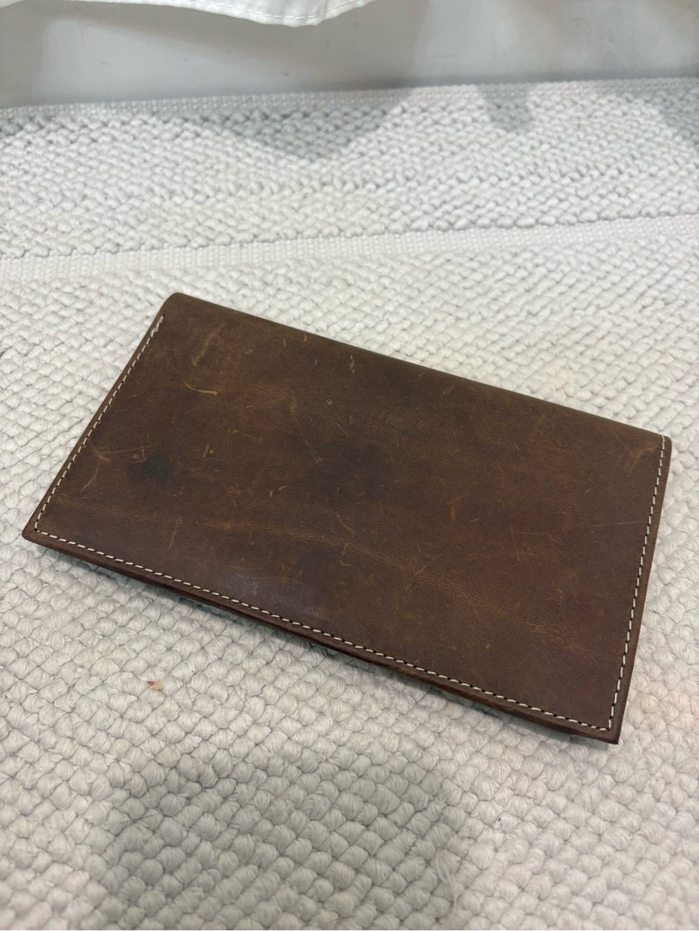 Brown Genuine Leather RFID Bifold Wallet Card Organizer